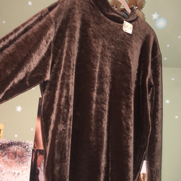 Vintage Velour Brown Long Sleeve - Picture 5 of 5